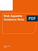 Risk Appetite Guidance. Agosto 2021