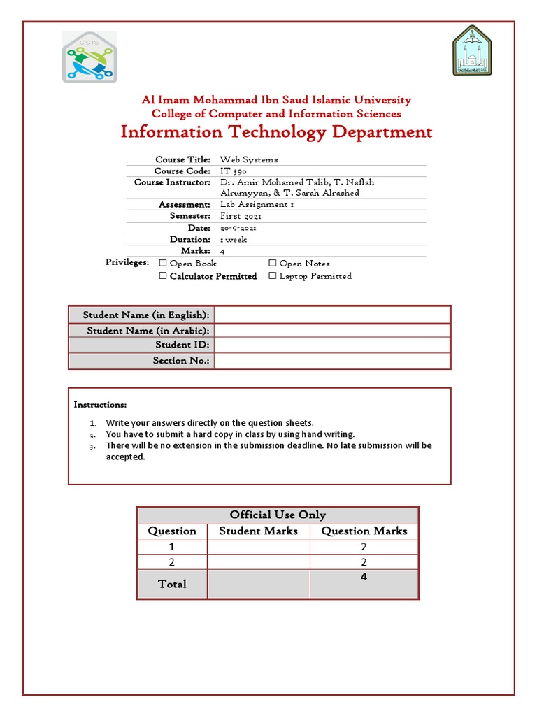 IT390 Lab Assignment 1 | PDF