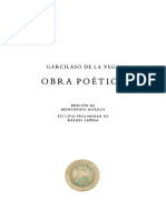 Garcilaso de la Vega - Obra poética (ed. Bienvenido Morros)