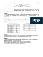 Department of Civil Engineering, IIT Delhi CVL 742: Traffic Engineering Problem Set 2: Traffic Stream Characteristics Problem 1