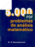 5000 Problemas de Analisis Matematico de Demidovich 9NA EDICION