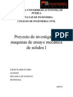 Proyecto de Investigacion, Mecanica de Solios Jorge Flores