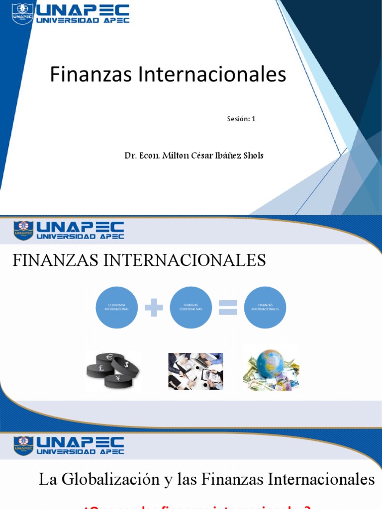 Sesión 1 Finanzas Internacionales | PDF | Globalización | Finanzas ...