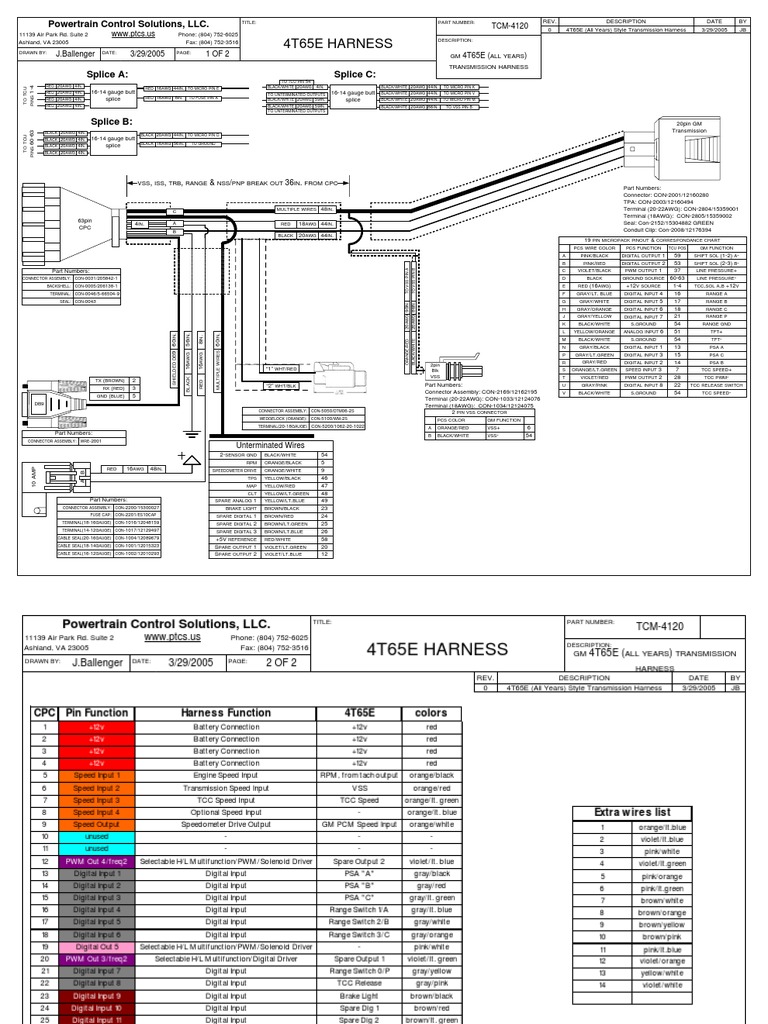 4T65E Transmission Wiring Diagram | PDF | Electrical Connector ...