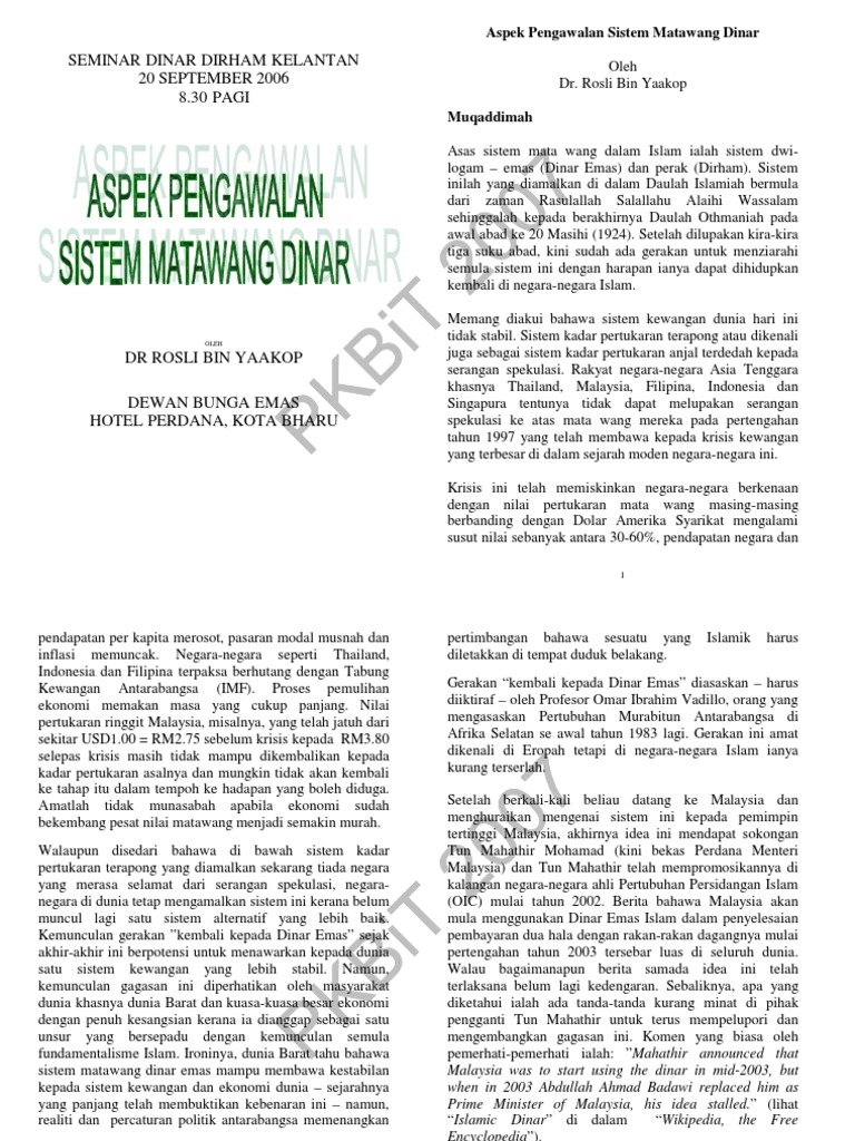 Aspek Kawal Dinar Emas Pdf
