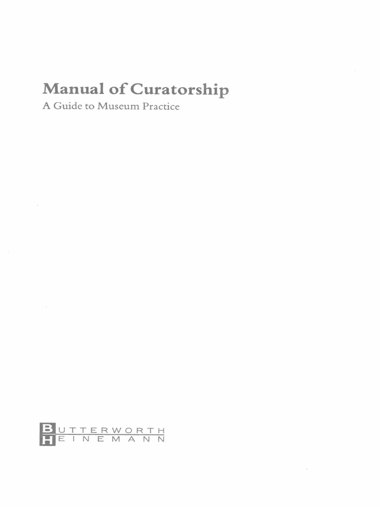 Curatorship Guide for Museum Practice | PDF | Academia | Museology