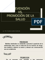 Prevencion Vs Promocion de La Salud