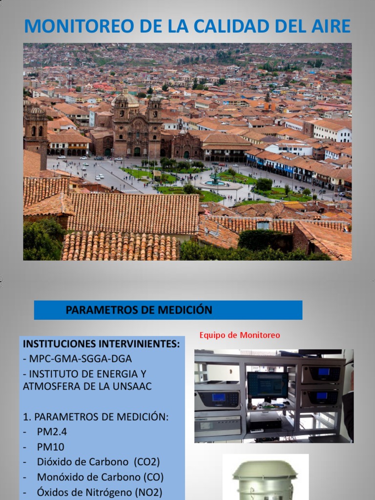 Monitoreo de Calidad de Aire - Cusco | PDF | La contaminación del aire ...