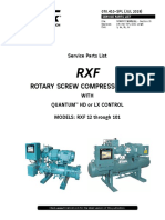 Rotary Screw Compressor Units: Service Parts List