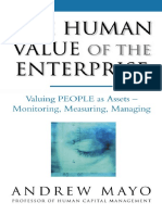 Andrew Mayo The Human Value of The Enterprise - Valuing People As Assets - Monitoring, Measuring, Managing
