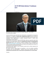 Bill Gates prevê 7 mudanças no mundo pós-pandemia