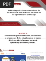 Analisis de Producciones o Actualizaciones de Los Estudiantes en El Marco Del Desarrollo de Las Experiencias de Aprendizaje Ppt