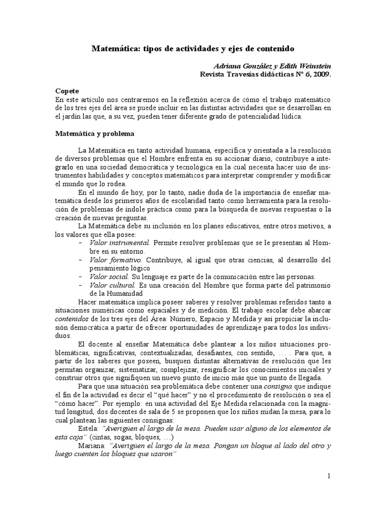 Edith Weinstein Matematica - Tipo.de - Actividades.y.eje - De.contenido ...