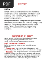 Unit-5 Arrays