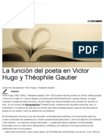 La Funcion Del Poeta en Victor Hugo y Theophile Gautier