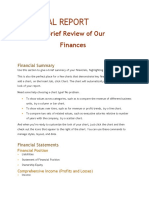 Financial Report: A Brief Review of Our Finances