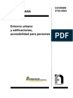 COVENIN 2733-2004 Entorno Urbano y Edificaciones Accesibles Para Personas