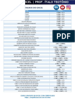 Lista de Atalhos