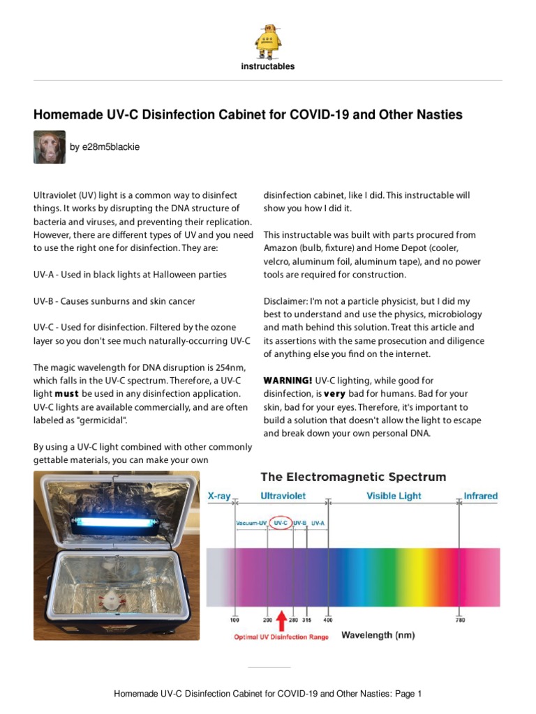 UV Shoe Sanitizer Box : 5 Steps (with Pictures) - Instructables