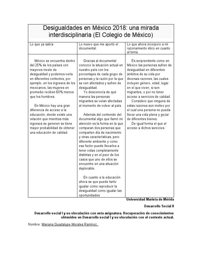 Desigualdad en México: Análisis 2018 | PDF | Desigualdad social ...