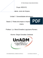 Grupo: M20-012. Materia: Juicio de Amparo.: S2. Partes Del Amparo e Improcedencia Del Mismo