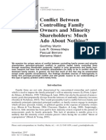 Conflict Between Controlling Family Owners and Minority Shareholders - Much Ado About Nothing