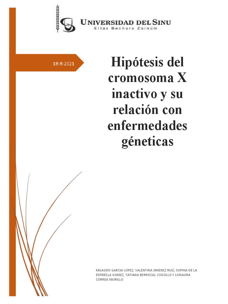 Hipotesis Del Cromosoma X Inactivo y Su Relación Con Enfermedades ...
