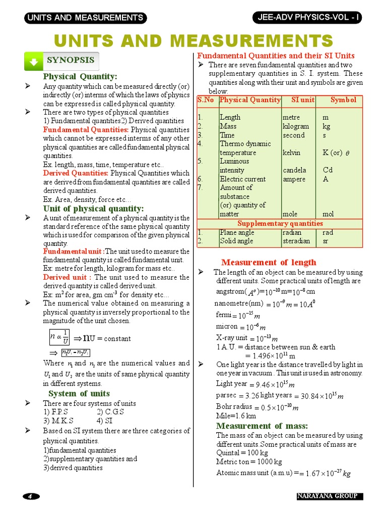 2.units and Measurements 4 37 | PDF | Observational Error | Significant ...