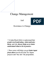 Change Management: and Resistance To Change