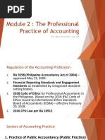 MODULE 2 The Professional Practice of Accounting