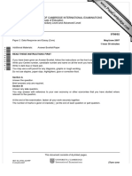 University of Cambridge International Examinations General Certificate of Education Advanced Subsidiary Level and Advanced Level