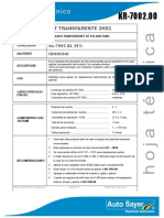 Transparente 2KEC acabado de poliuretano