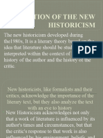 Definition of The New Historicism