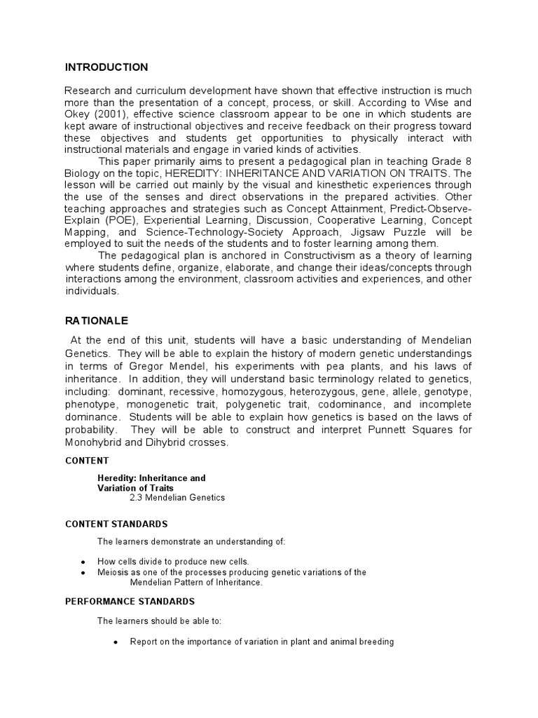 Learning Package in Genetics | PDF | Dominance (Genetics) | Zygosity