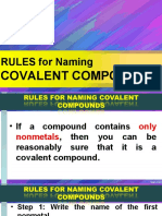 Rules in Naming Covalent Compounds