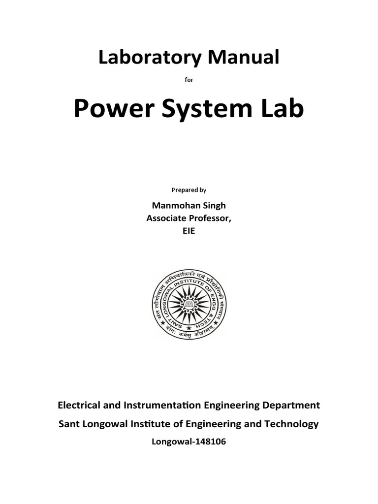 Power System Lab Manual | PDF | Relay | Transformer