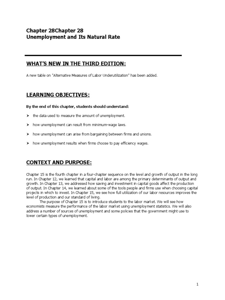 Chapter 28chapter 28 Unemployment and Its Natural Rate: by The End of ...