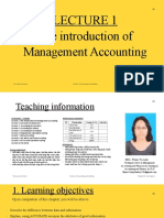 Lecture 1 - Accounting For Management - Student 2021