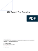 FDA Exam I Test Questions