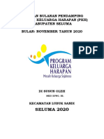 SELUMA 2020: Laporan Bulanan Pendamping Program Keluarga Harapan (PKH) Kabupaten Seluma Bulan: November Tahun 2020