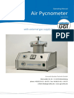 Air Pycnometer: With External Gas Supply Line