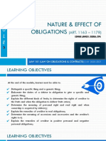 3 - Nature and Effect of Obligations (1163-1178)