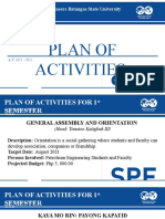 Plan of Activities: Society of Petroleum Engineers Batangas State University Student Chapter