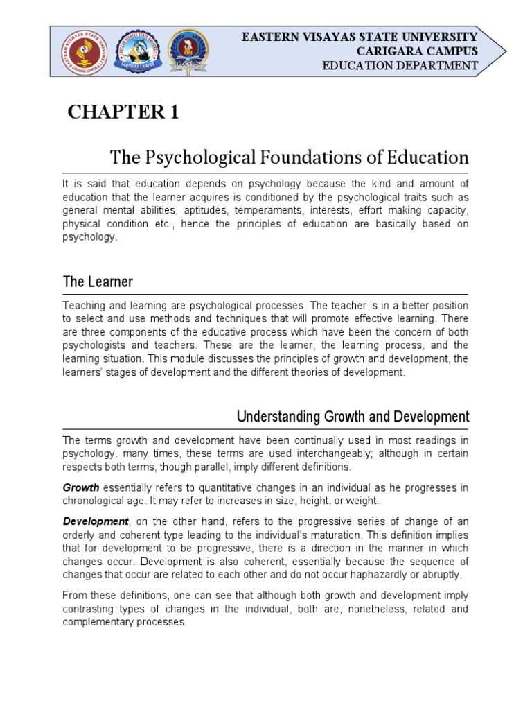 Chapter 1 Psychological Foundations of Education | PDF | Id ...