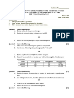 S. K. Patel Institute of Management and Computer Studies Production and Operations Management (CC 206) Mid Term Examination