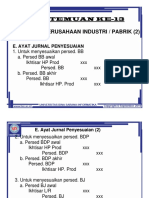 Pertemuan Ke-13: Akuntansi Perusahaan Industri / Pabrik