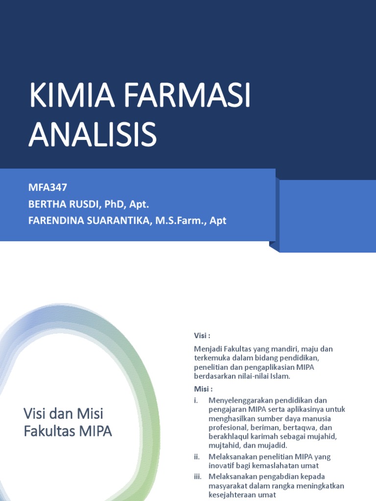 Analisis Kimia Farmasi dan Metode | PDF