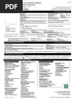 University of Santo Tomas The Graduate School: Application Form