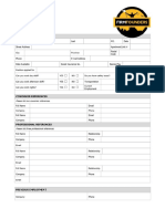 Sample Candidate Application Form