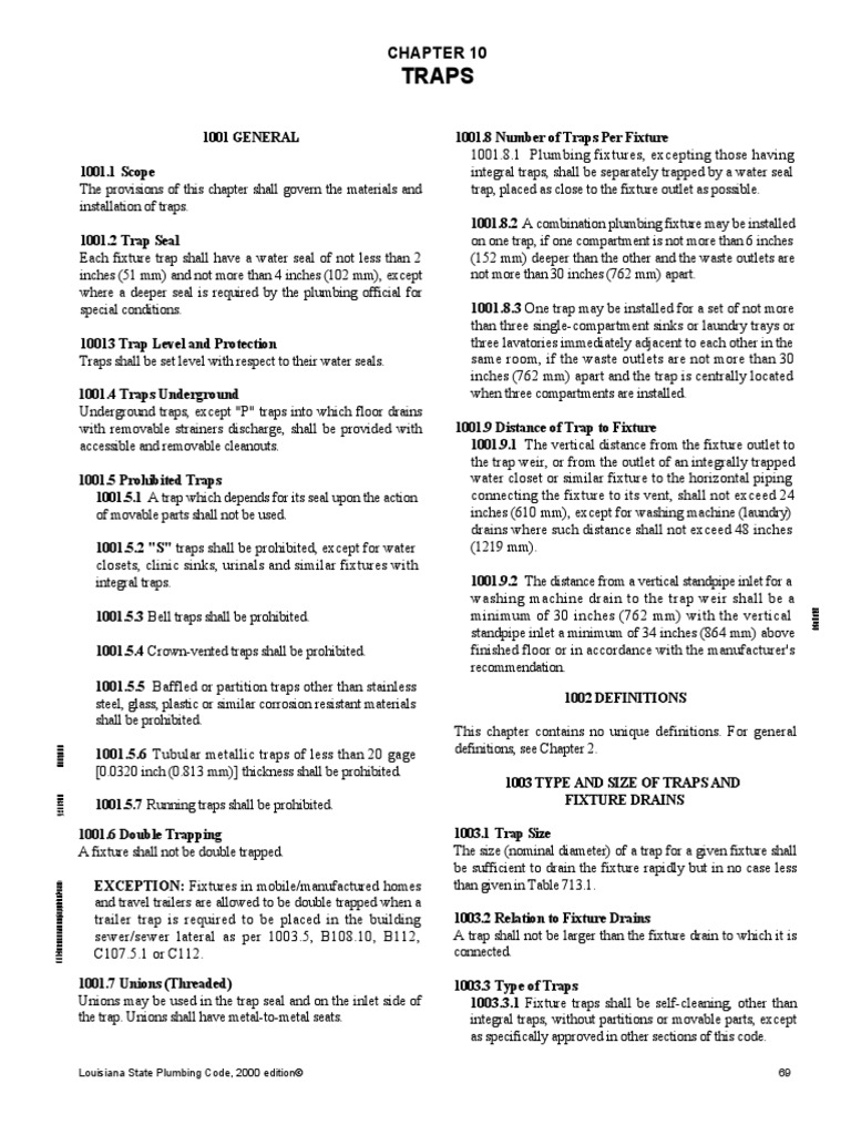 Current Illinois State Plumbing Code